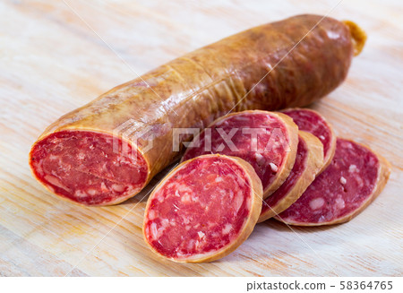 Dry cured sausage Salchichon 58364765
