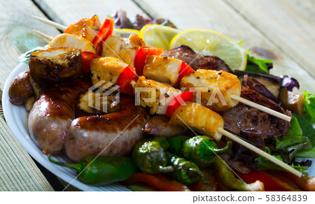 Bulgarian dish Meshana skara Bulgarian dish Meshana skara 58364839