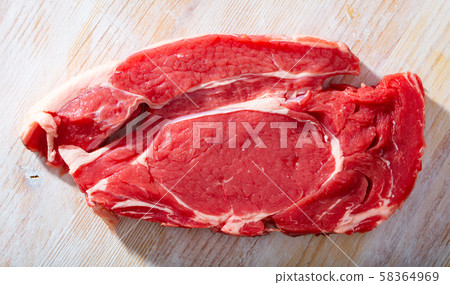 Raw veal steak 58364969