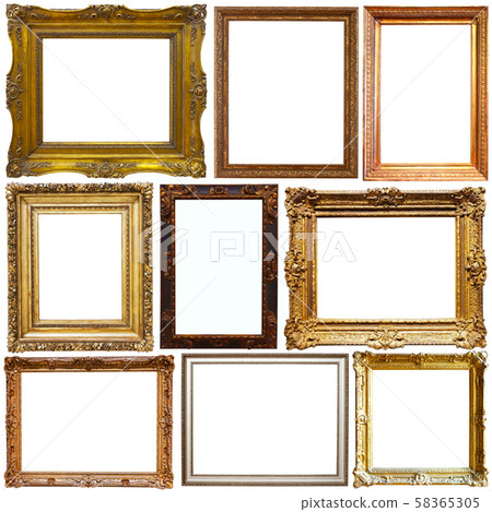 Vintage frames isolated on white Vintage frames isolated on white 58365305