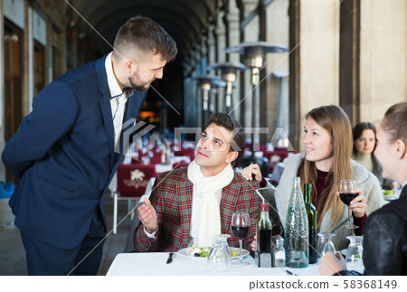 Positive company with restaurant manager Positive company with restaurant manager 58368149