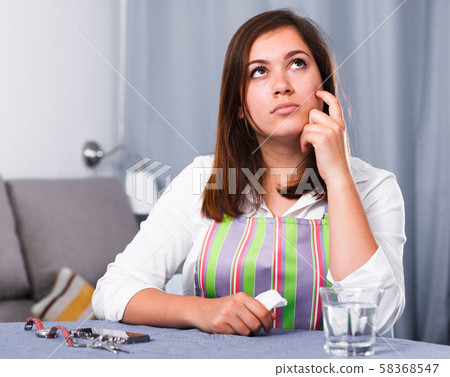 Woman feeling sad Woman feeling sad 58368547