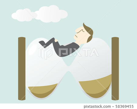 沙漏和休息1,在沙漏上打na的人 沙漏和休息1,在沙漏上打na的人 58369455