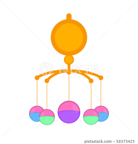 Isolated mobile rattle toy icon 58373425
