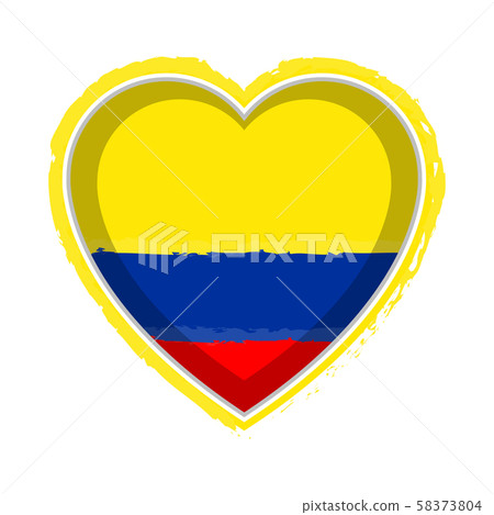 Heart shaped flag of Colombia Heart shaped flag of Colombia 58373804