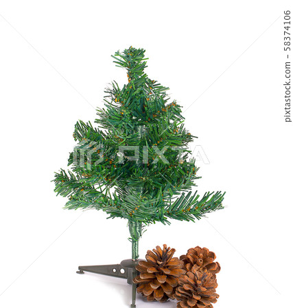 artificial fir tree isolated on white background artificial fir tree isolated on white background 58374106