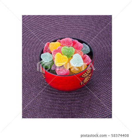 candies or jelly candies on a white background candies or jelly candies on a white background 58374408