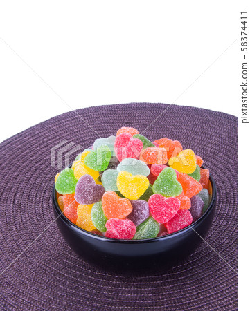 candies or jelly candies on a white background 58374411
