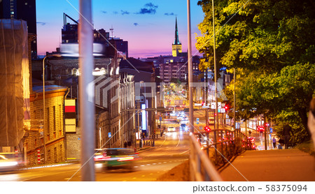 View to Night Tallinn in late evening in summer View to Night Tallinn in late evening in summer 58375094