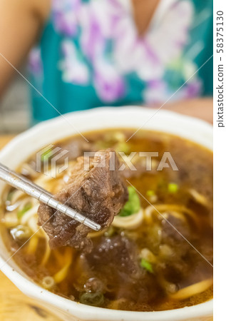 hot braised beef noodle soup 58375130