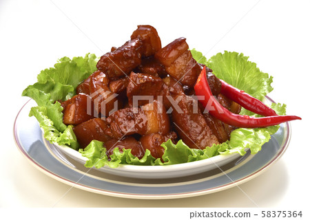 新鮮美味的滷豬肉 58375364