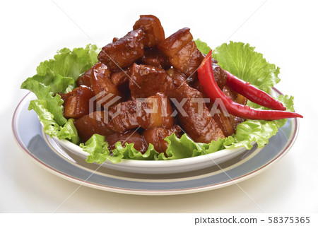 新鮮美味的滷豬肉 58375365