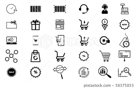 simple set of black thin line ecommerce icon. concept of personal choice on website of web store or m-commerce sign. stroke style modern logo template and graphic linear art design isolated icon simple set of black thin line ecommerce icon. concept of personal choice on website of web store or m-commerce sign. stroke style modern logo template and graphic linear art design isolated icon 58375853
