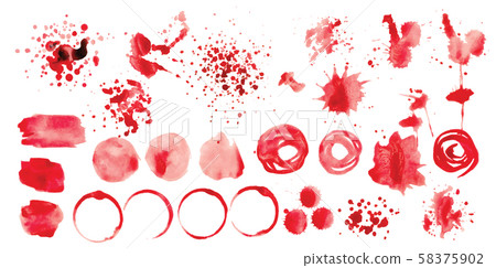 Vector set of red splashes on white background Vector set of red splashes on white background 58375902