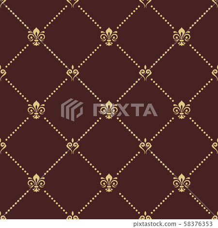 Seamless Vector Pattern With Royal Lilies Seamless Vector Pattern With Royal Lilies 58376353