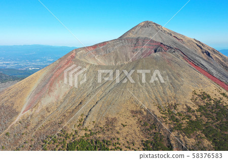 Aerial view of Mount Kirishima Takachiho 58376583