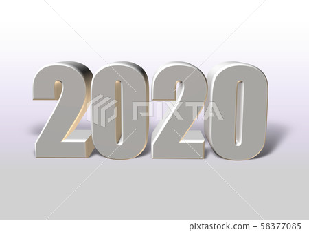 Three-dimensional 2020 numbers 58377085