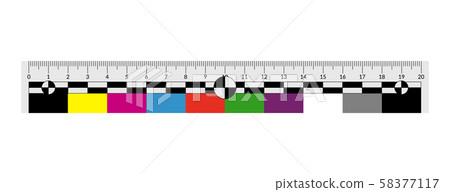 Forensic or police ruler with a color swatches for Forensic or police ruler with a color swatches for 58377117