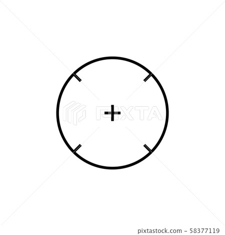 Simple sniper target black icon isolated on white 58377119