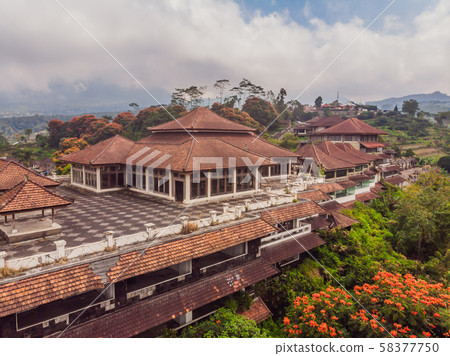 Abandoned and mysterious hotel in Bedugul. Indonesia, Bali Island 58377750