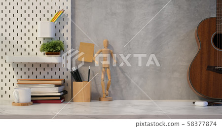 Contemporary workplace with copy space 58377874