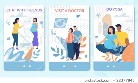 Healthy Pregnancy Recommendations vector web pages Healthy Pregnancy Recommendations vector web pages 58377945