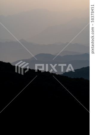 Sunset evening mountain range Okuchichibu massif from Minano-cho, Saitama 2019.10 b-1 Sunset evening mountain range Okuchichibu massif from Minano-cho, Saitama 2019.10 b-1 58378451