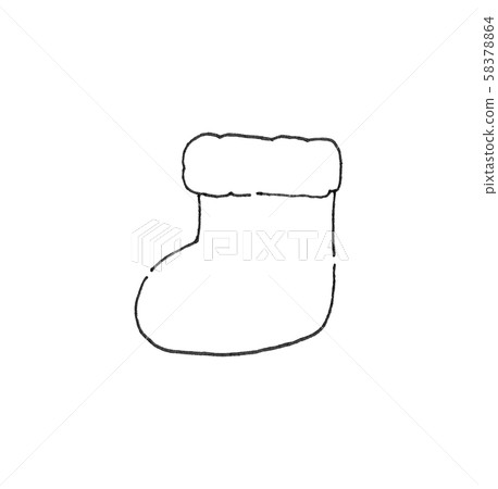 Christmas boots monochrome 58378864