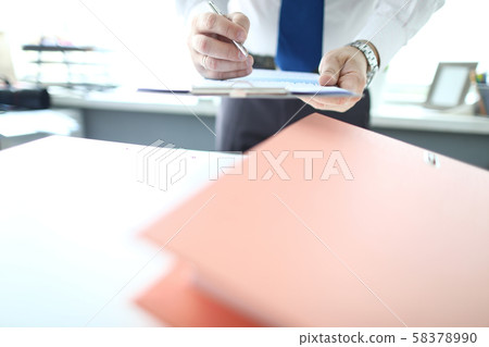 Workplace with charts Workplace with charts 58378990