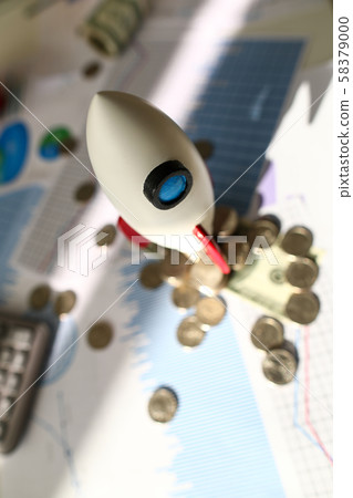 Metallic currency with rocket 58379000