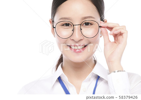 Female business glasses Female business glasses 58379426