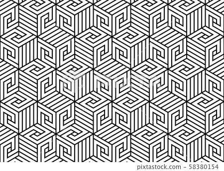 Abstract geometric pattern with stripes, lines. Abstract geometric pattern with stripes, lines. 58380154