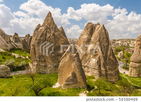 Goreme National Park and Rock Sites of Cappadocia, volcanic landscape 58380489