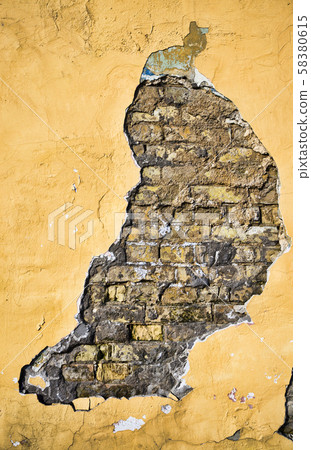 the old brick wall 58380615