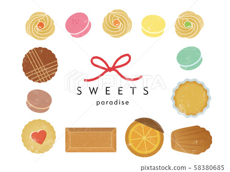 Baked goods illustration frame 58380685