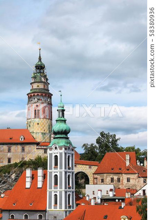 Cesky Krumlov Castle Tower, Cesky Krumlov, Czech Republic Cesky Krumlov Castle Tower, Cesky Krumlov, Czech Republic 58380936
