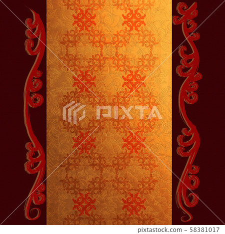 Golden background with floral ornaments Golden background with floral ornaments 58381017