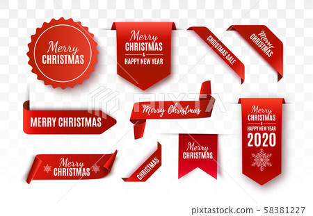 Christmas Tags set. Vector illustration Christmas Tags set. Vector illustration 58381227