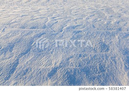 Snow drifts in winter - snow photographed in the Snow drifts in winter - snow photographed in the 58381407