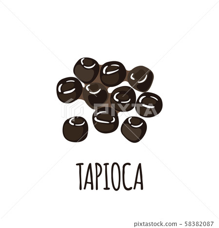 Tapioca icon in flat style isolated on white background. 58382087