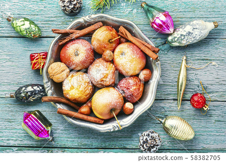 Red baked apples Red baked apples 58382705