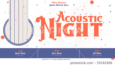 Colorful abstract music banner, template design 58382806