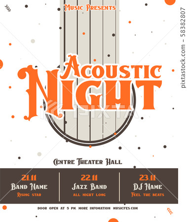 Colorful abstract music banner, template design 58382807