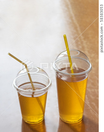 Kombucha fermenting tea with symbiotic culture  58383053