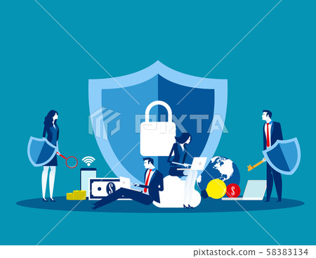 Technology security. Concept business vector, Data Technology security. Concept business vector, Data 58383134