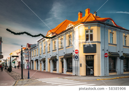 Parnu, Estonia. Old Cafe At Historical Ruutli Street 58385906