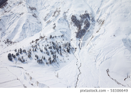 Pastel Colored Cloudy Snowy Mood Mountain Landscape 58386649