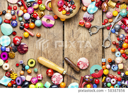 Making of handmade jewellery Making of handmade jewellery 58387856