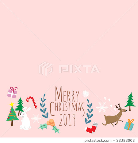 Download Merry Christmas Happy New Year Cute Cartoon Stock Illustration 58388008 Pixta PSD Mockup Templates