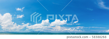 Panorama of sea and sky 58388268